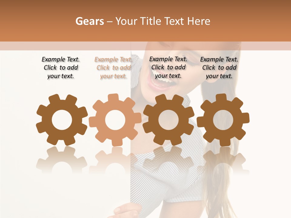 Woman Poster Showing PowerPoint Template