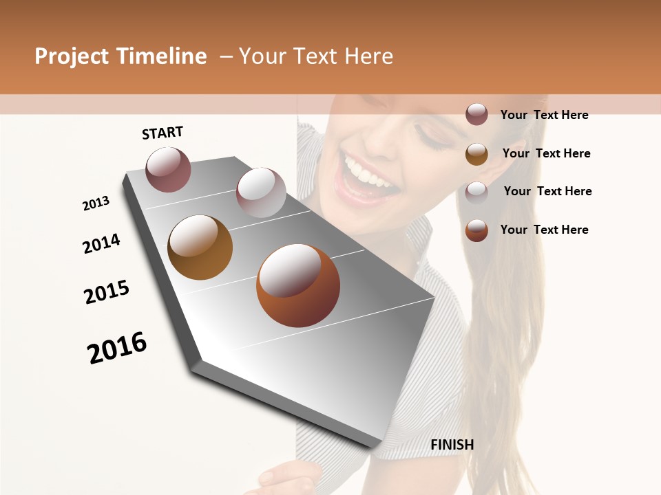 Woman Poster Showing PowerPoint Template