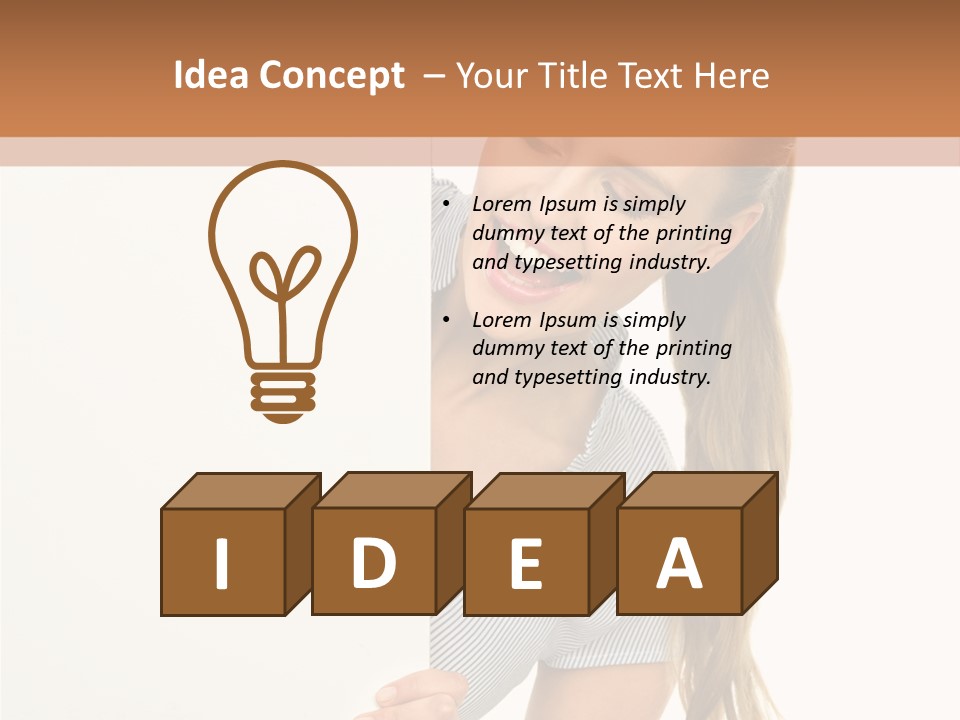 Woman Poster Showing PowerPoint Template