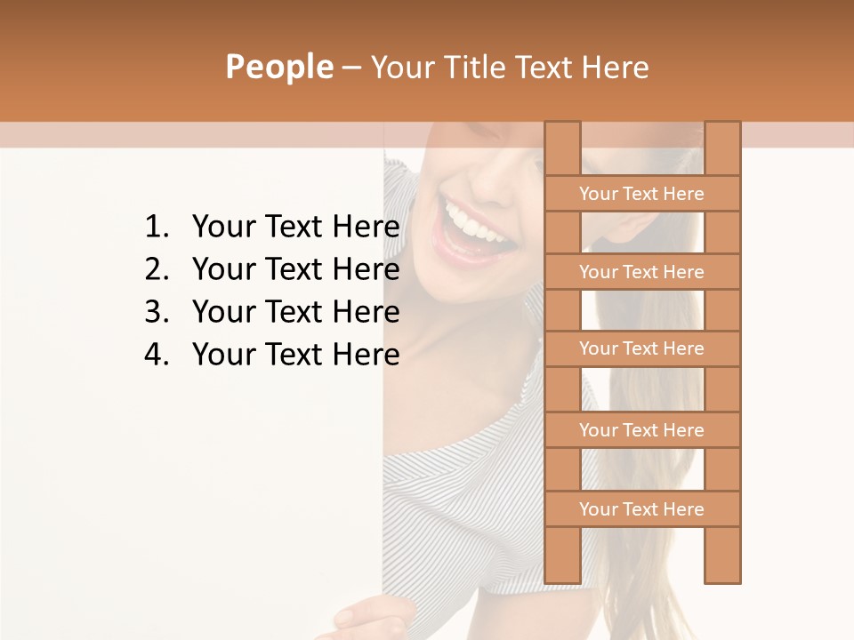 Woman Poster Showing PowerPoint Template
