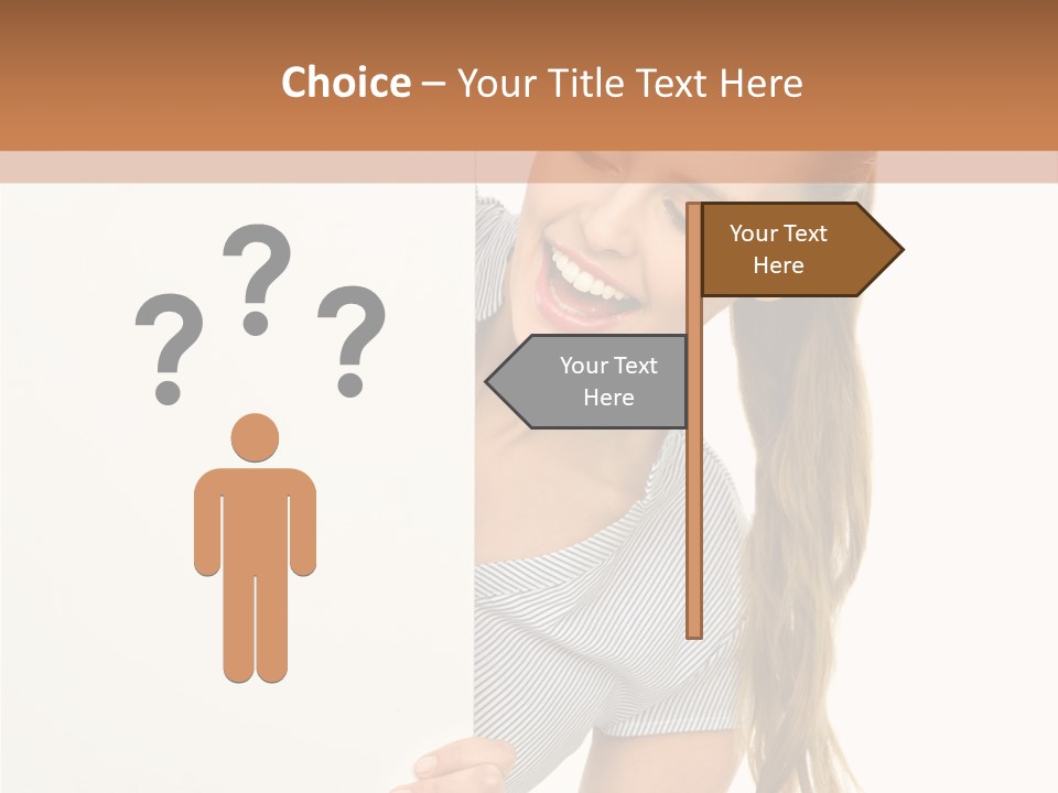 Woman Poster Showing PowerPoint Template