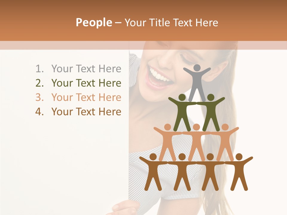 Woman Poster Showing PowerPoint Template