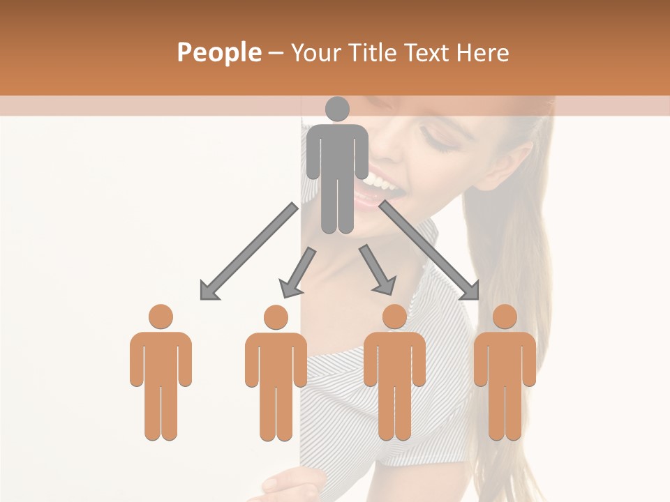 Woman Poster Showing PowerPoint Template