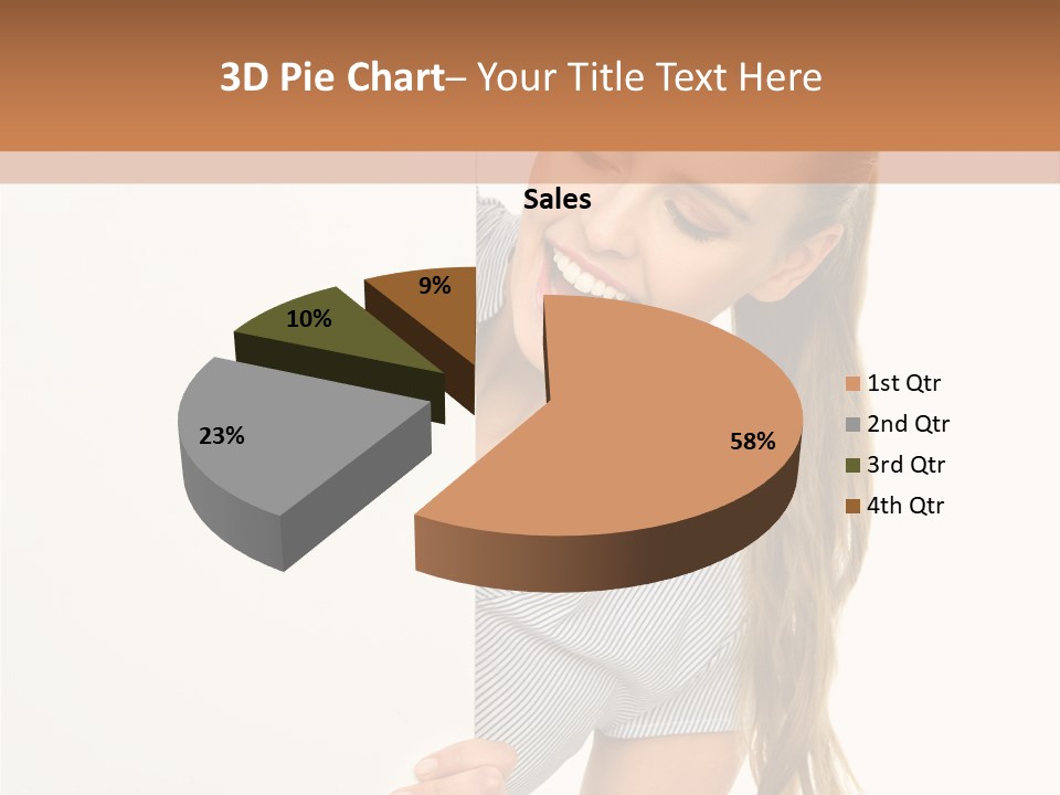 Woman Poster Showing PowerPoint Template