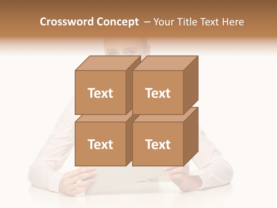 Presenting Business Female PowerPoint Template