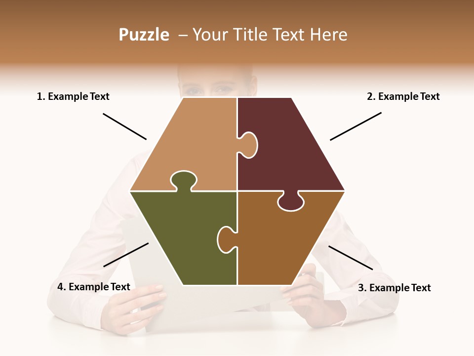 Presenting Business Female PowerPoint Template