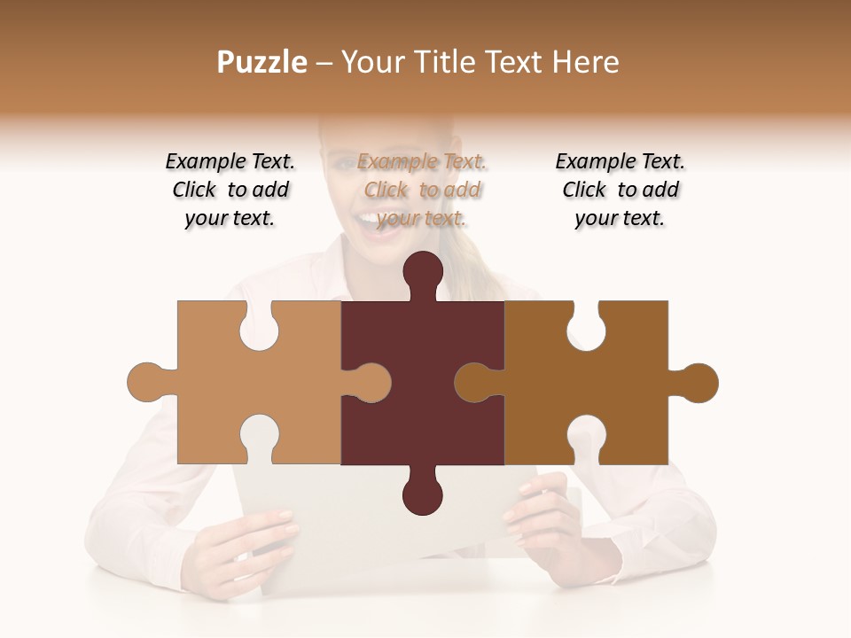 Presenting Business Female PowerPoint Template