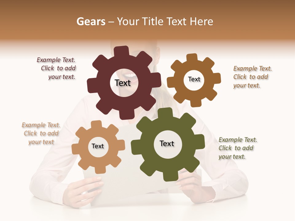 Presenting Business Female PowerPoint Template