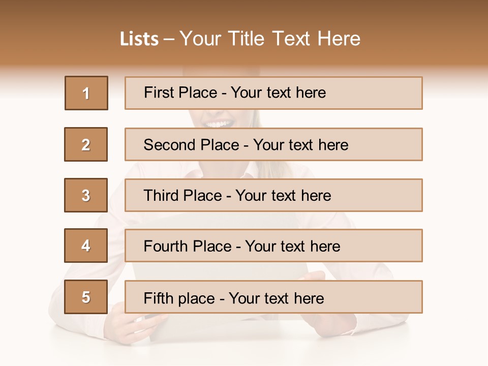 Presenting Business Female PowerPoint Template