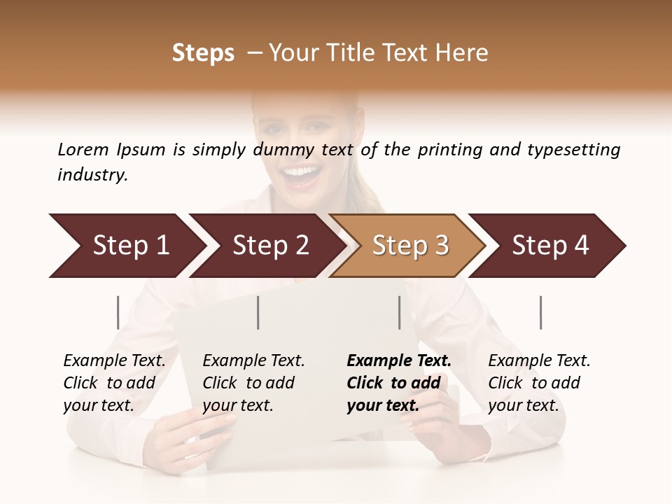 Presenting Business Female PowerPoint Template