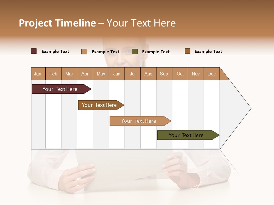 Presenting Business Female PowerPoint Template