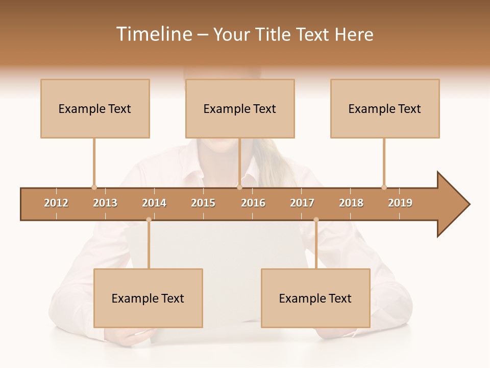 Presenting Business Female PowerPoint Template