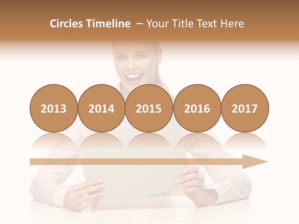 Presenting Business Female PowerPoint Template