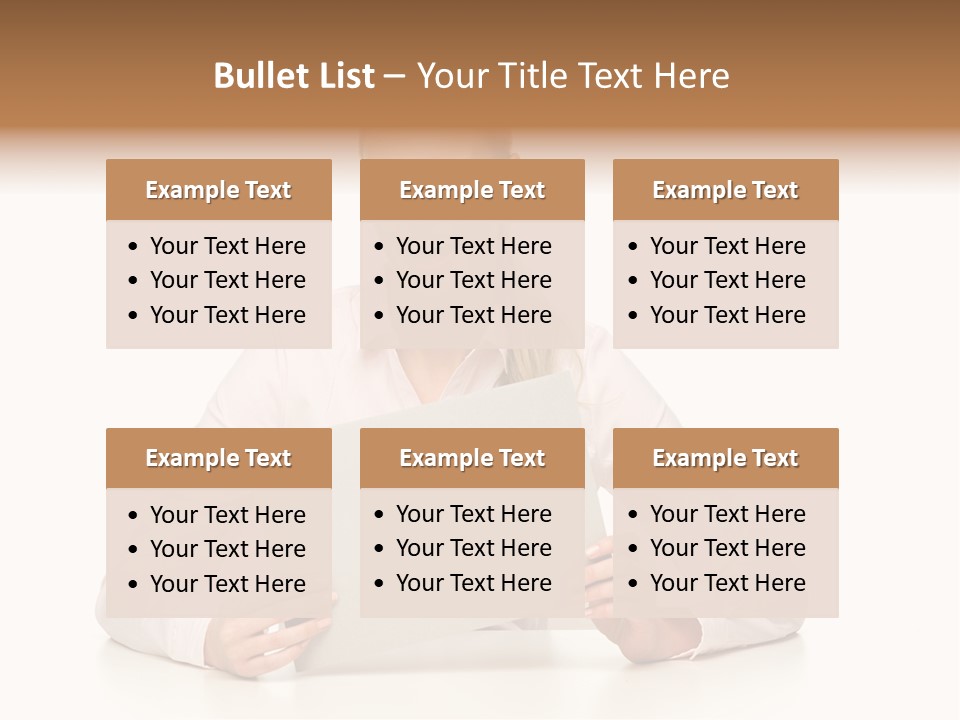 Presenting Business Female PowerPoint Template