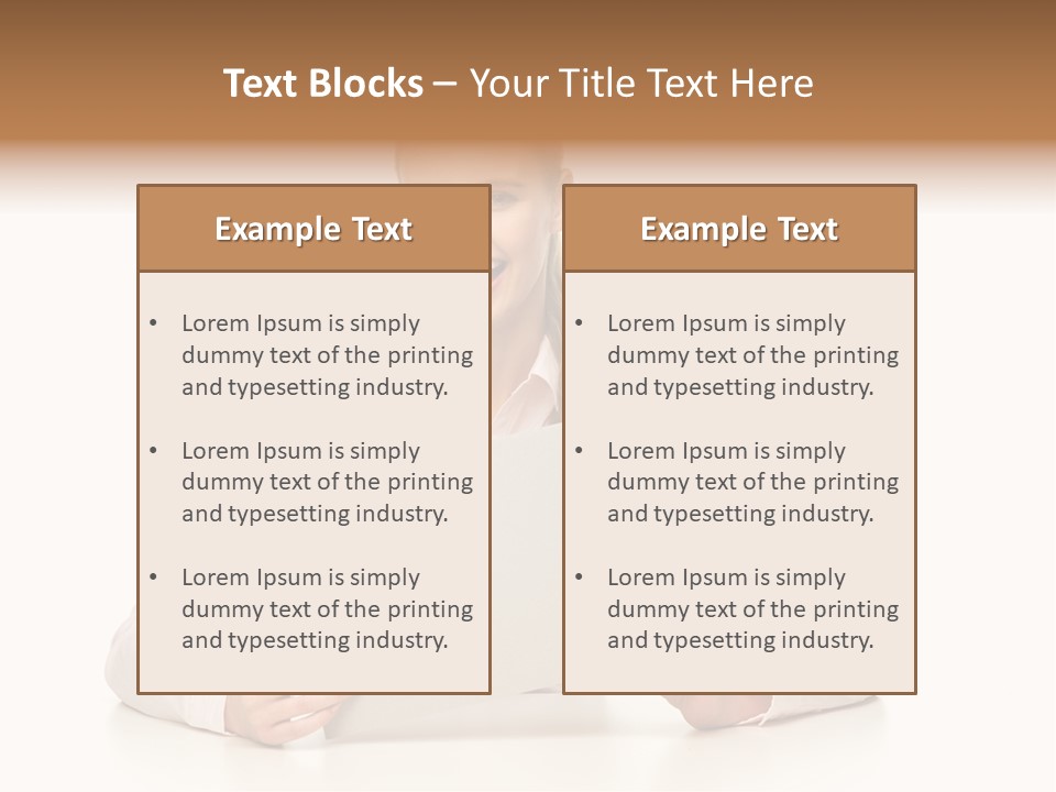 Presenting Business Female PowerPoint Template