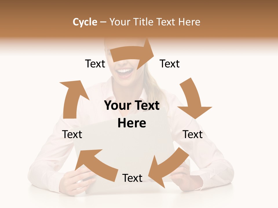 Presenting Business Female PowerPoint Template