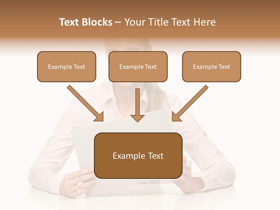 Presenting Business Female PowerPoint Template