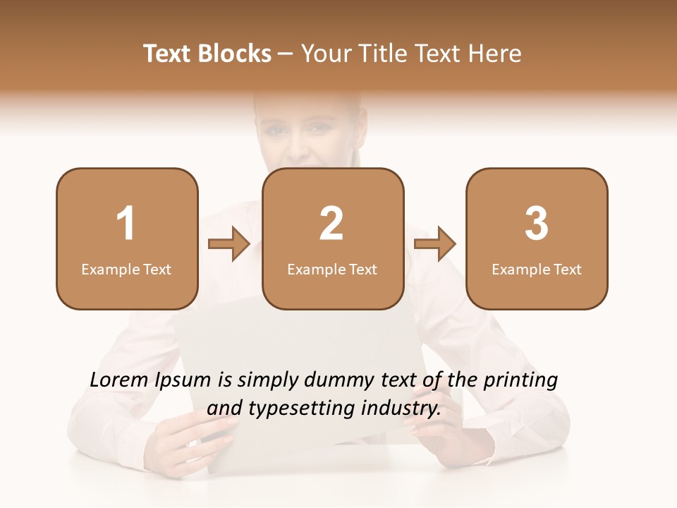 Presenting Business Female PowerPoint Template