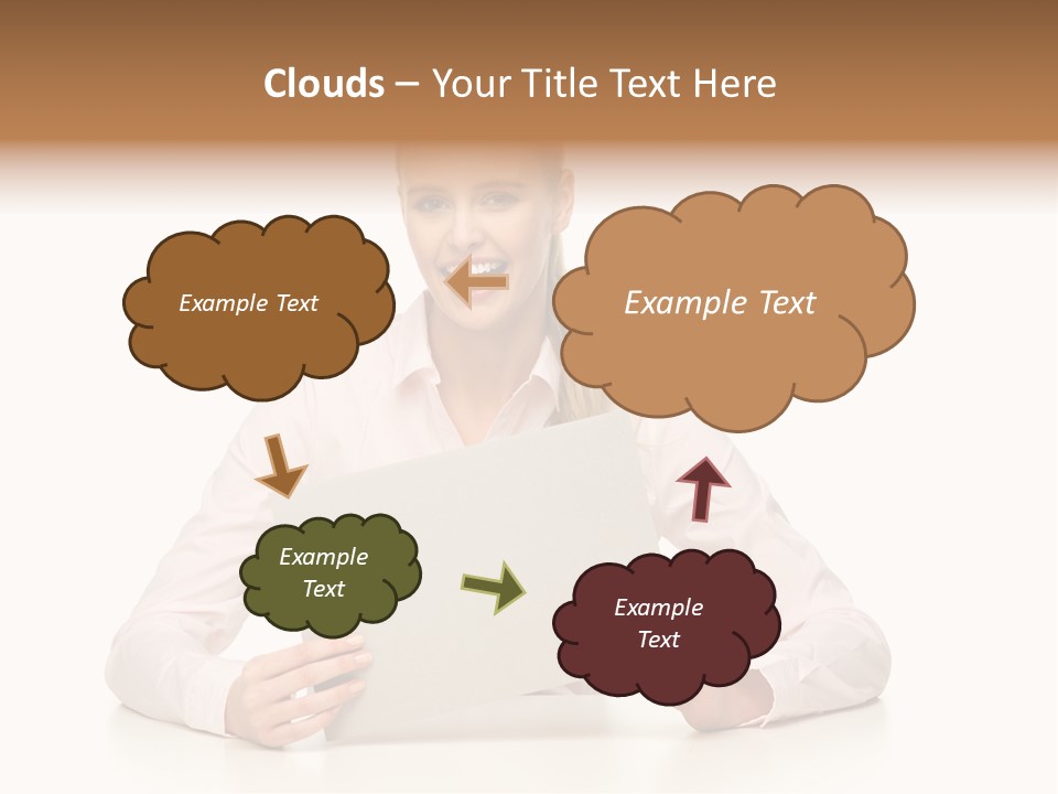 Presenting Business Female PowerPoint Template