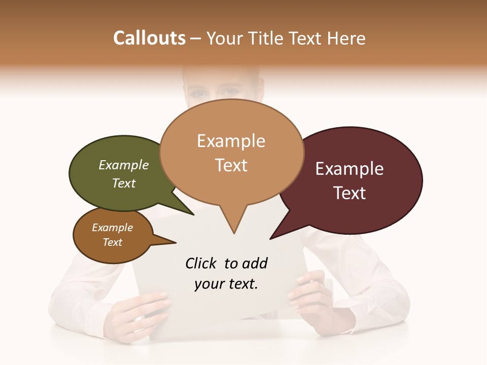 Presenting Business Female PowerPoint Template