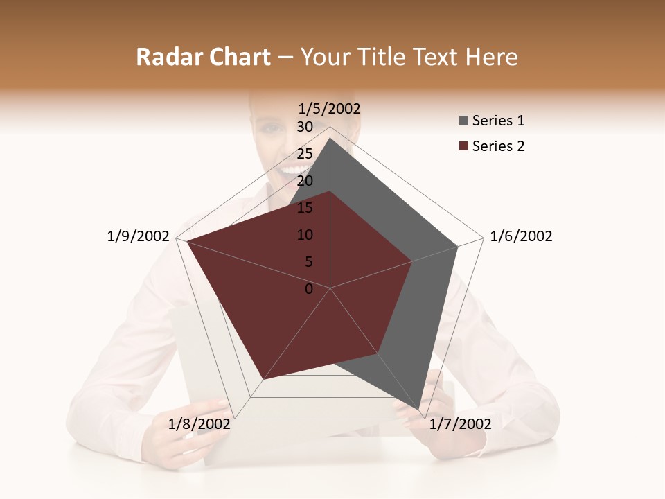 Presenting Business Female PowerPoint Template