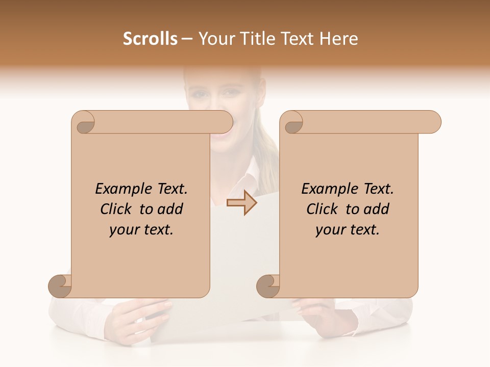 Presenting Business Female PowerPoint Template