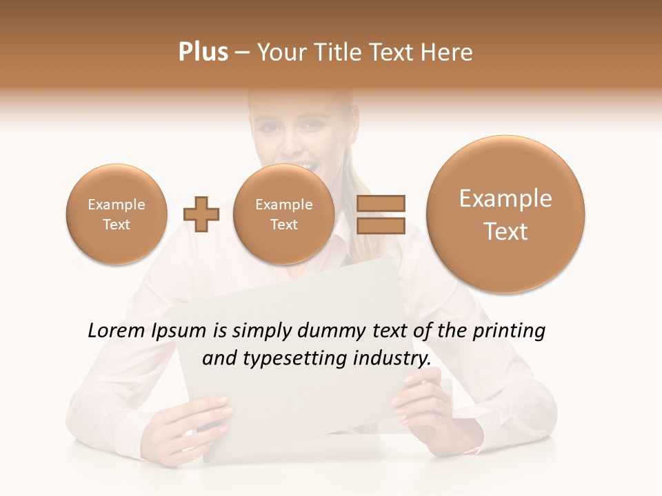 Presenting Business Female PowerPoint Template
