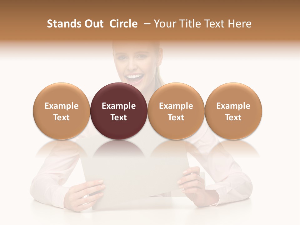 Presenting Business Female PowerPoint Template