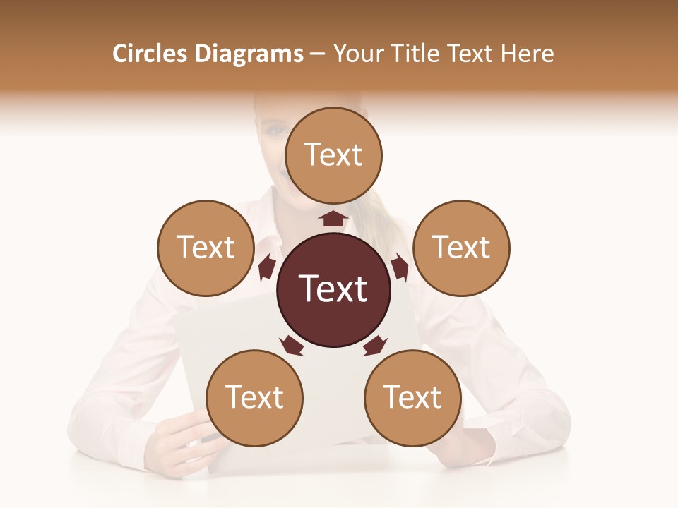 Presenting Business Female PowerPoint Template