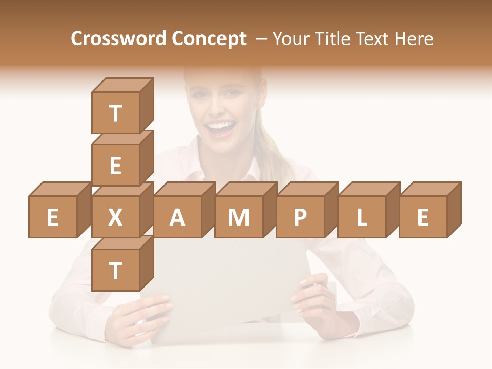 Presenting Business Female PowerPoint Template