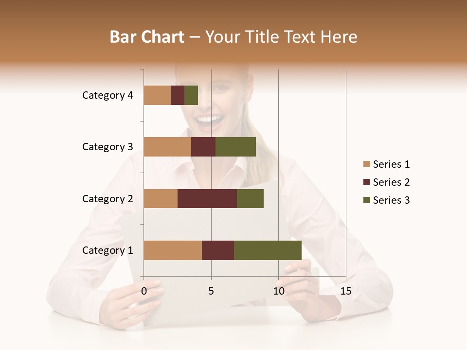 Presenting Business Female PowerPoint Template