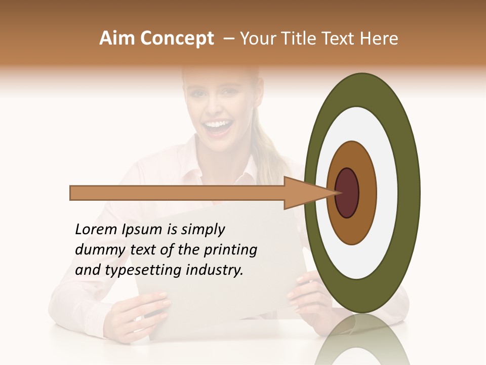 Presenting Business Female PowerPoint Template