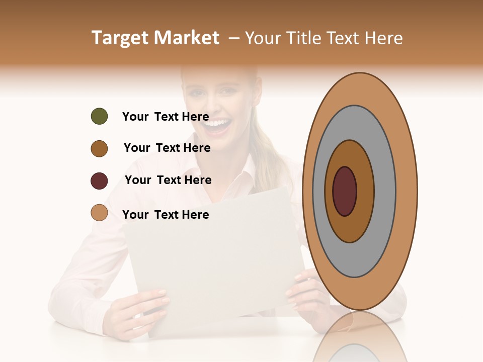Presenting Business Female PowerPoint Template