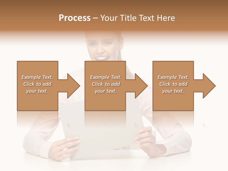 Presenting Business Female PowerPoint Template