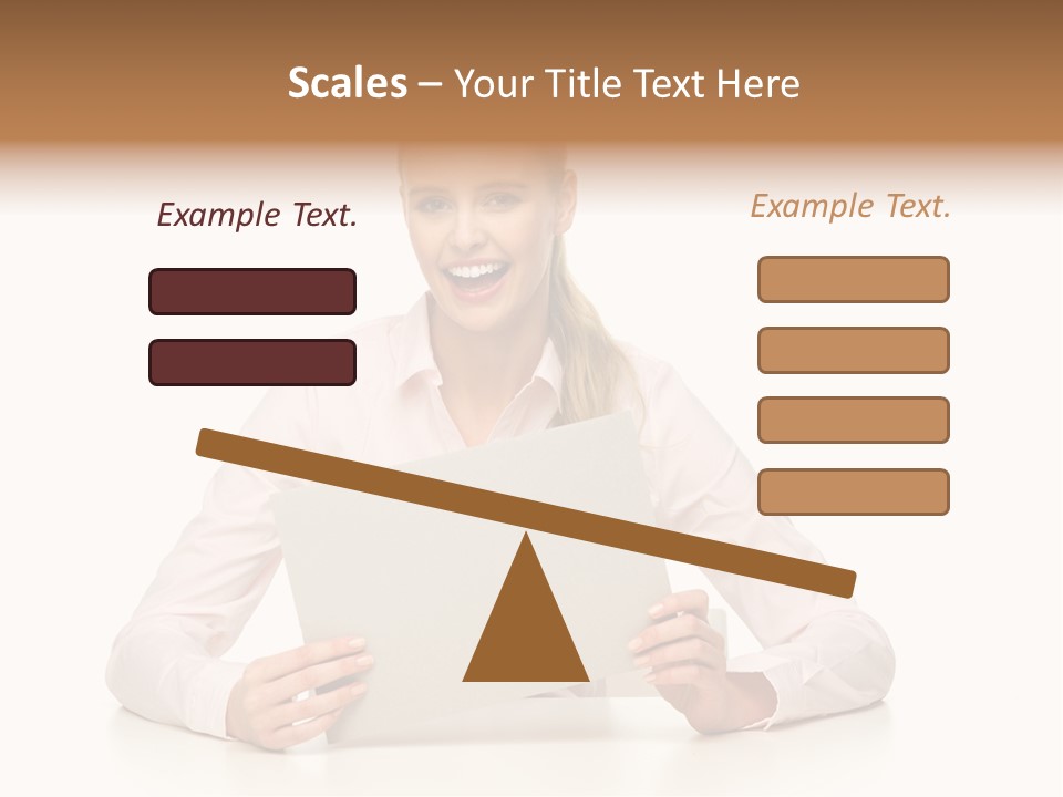 Presenting Business Female PowerPoint Template