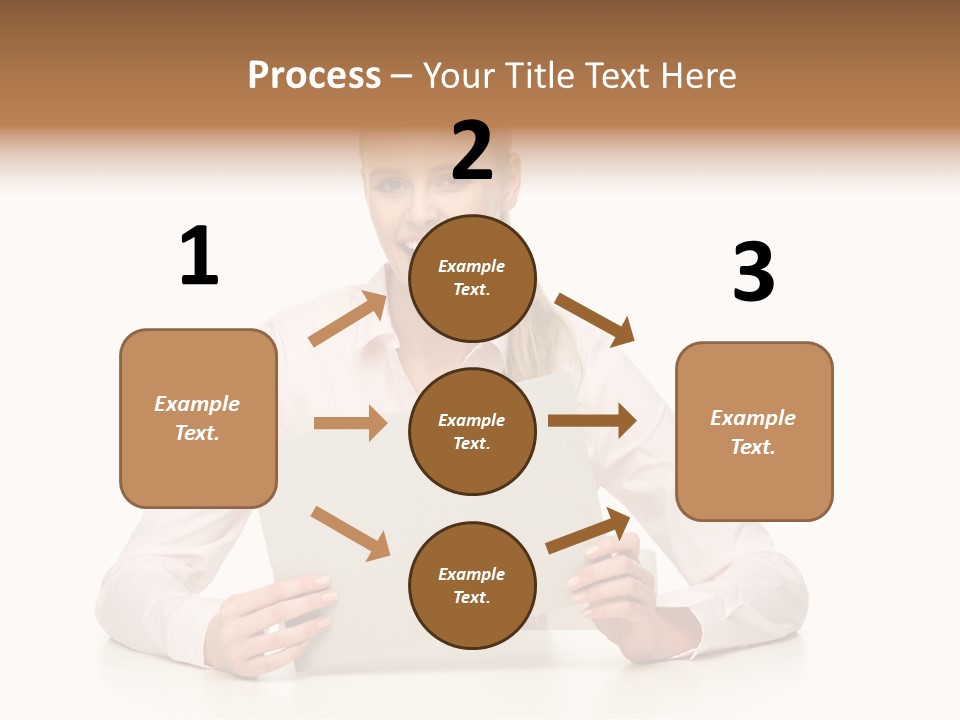 Presenting Business Female PowerPoint Template