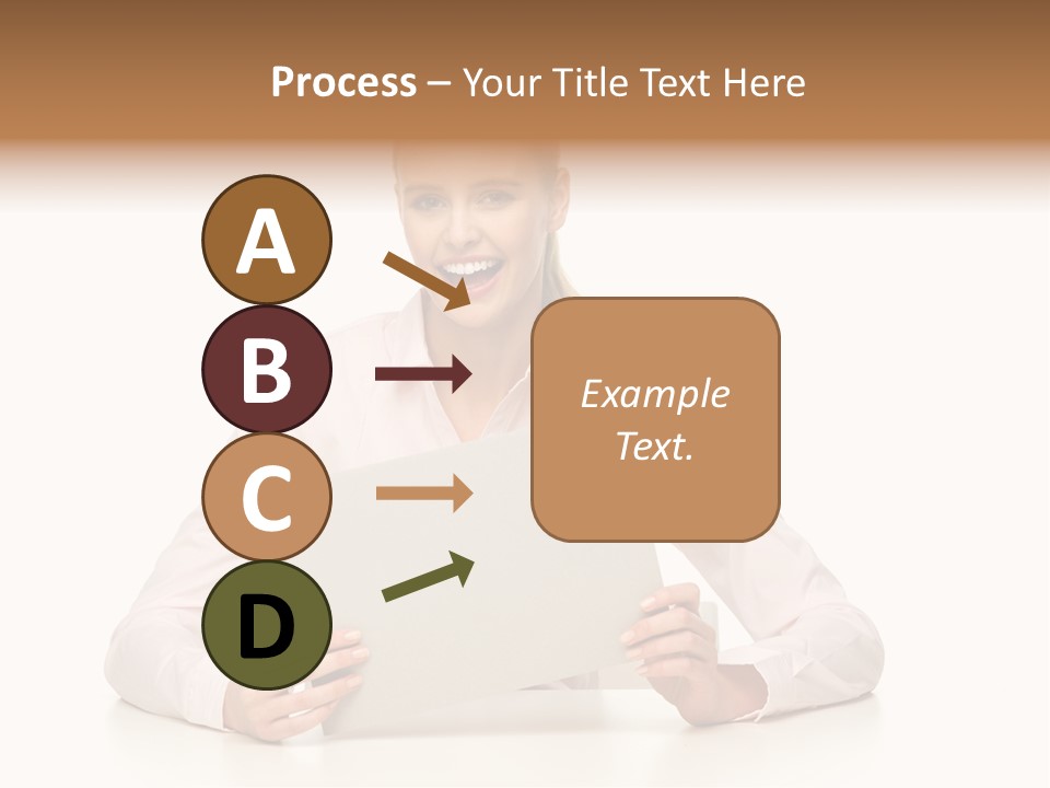 Presenting Business Female PowerPoint Template