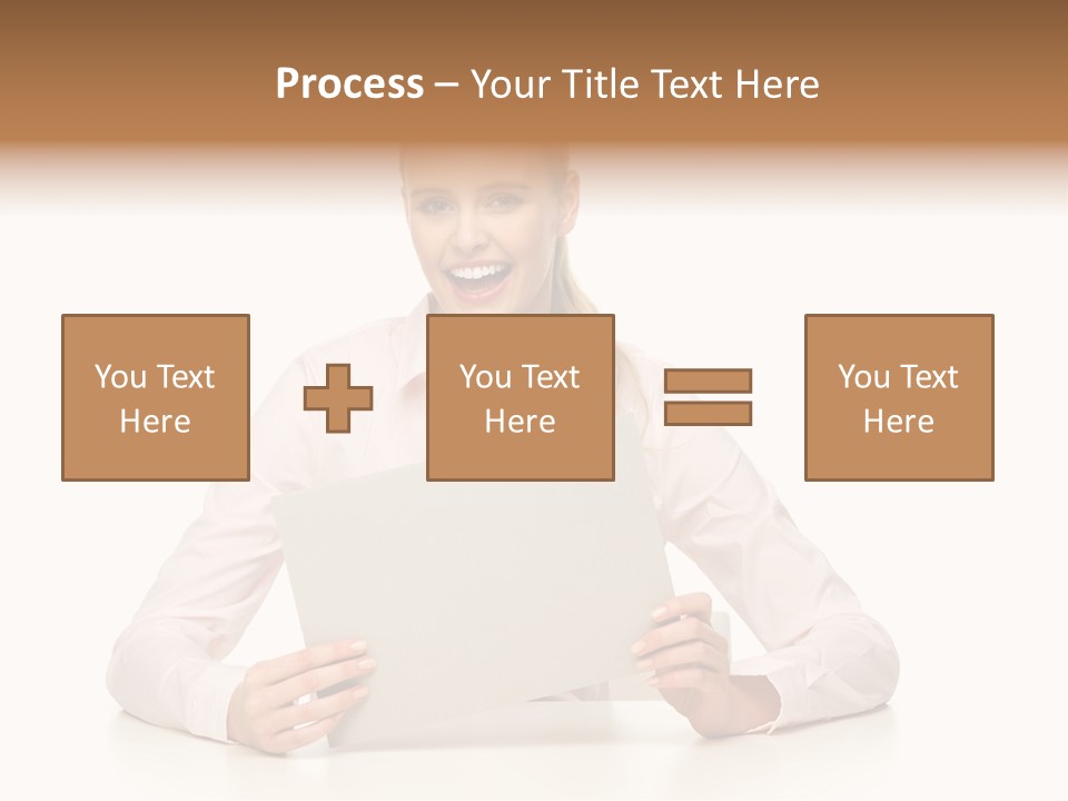 Presenting Business Female PowerPoint Template