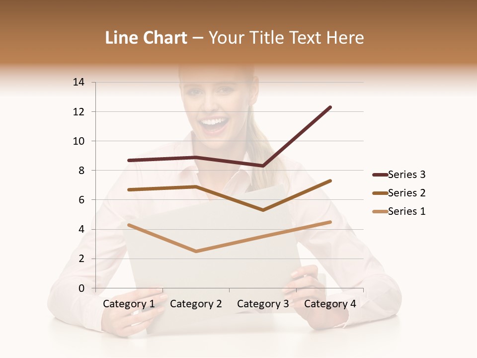 Presenting Business Female PowerPoint Template