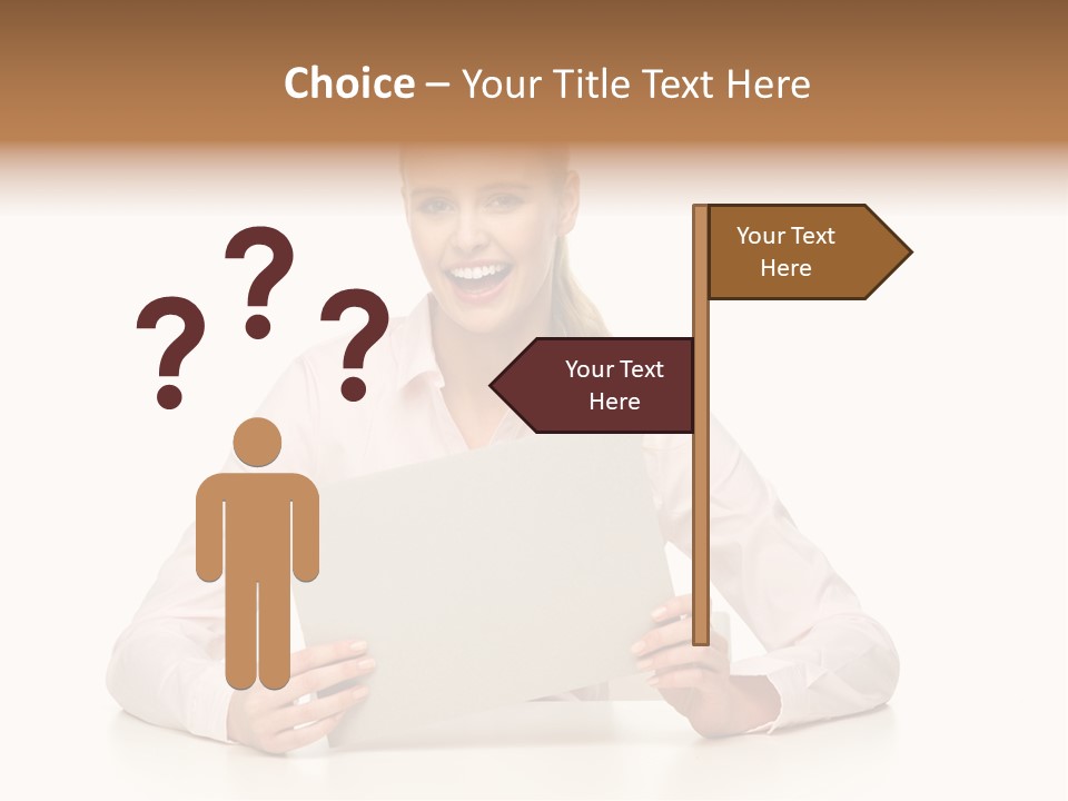 Presenting Business Female PowerPoint Template