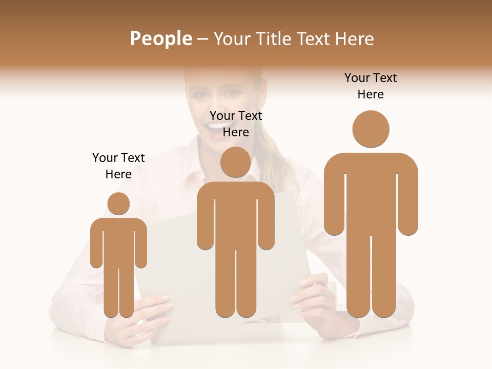 Presenting Business Female PowerPoint Template