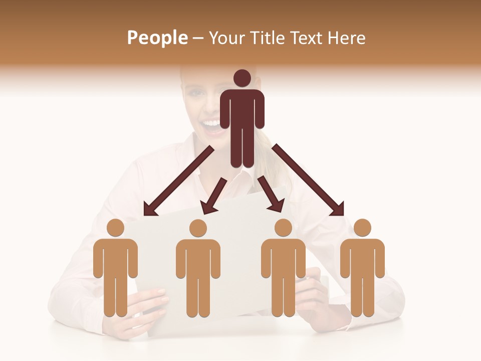 Presenting Business Female PowerPoint Template