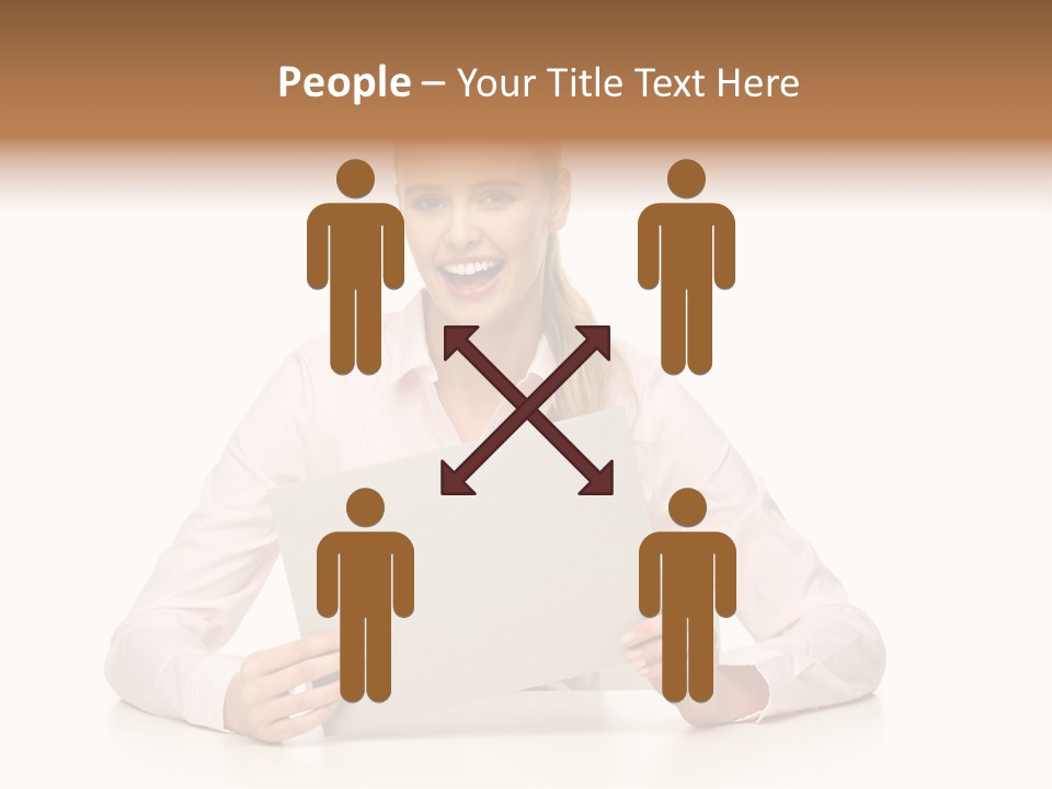 Presenting Business Female PowerPoint Template