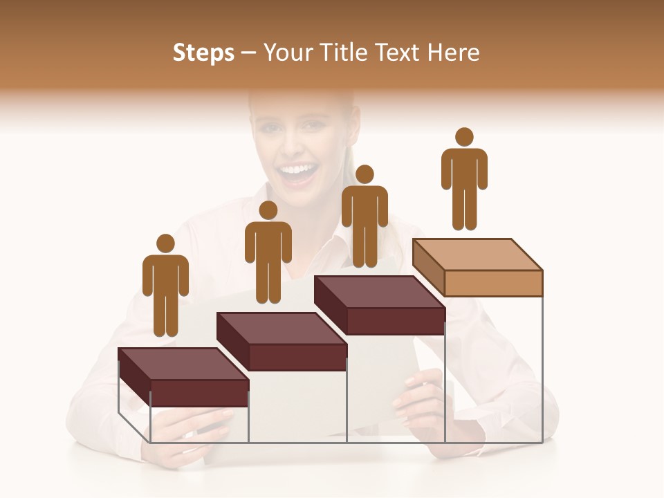 Presenting Business Female PowerPoint Template