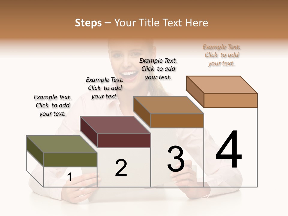 Presenting Business Female PowerPoint Template
