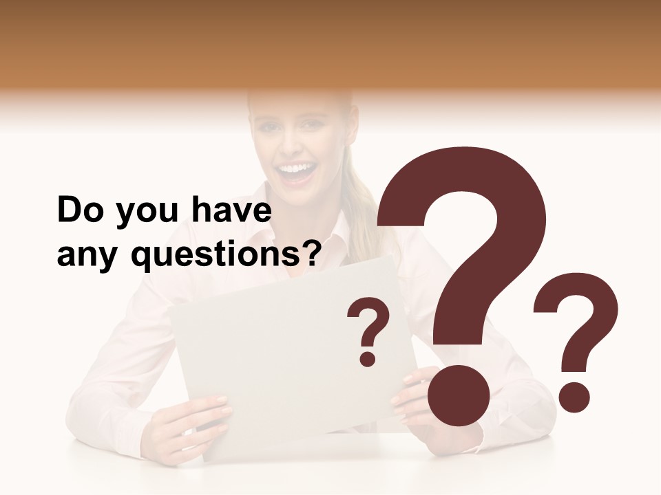 Presenting Business Female PowerPoint Template