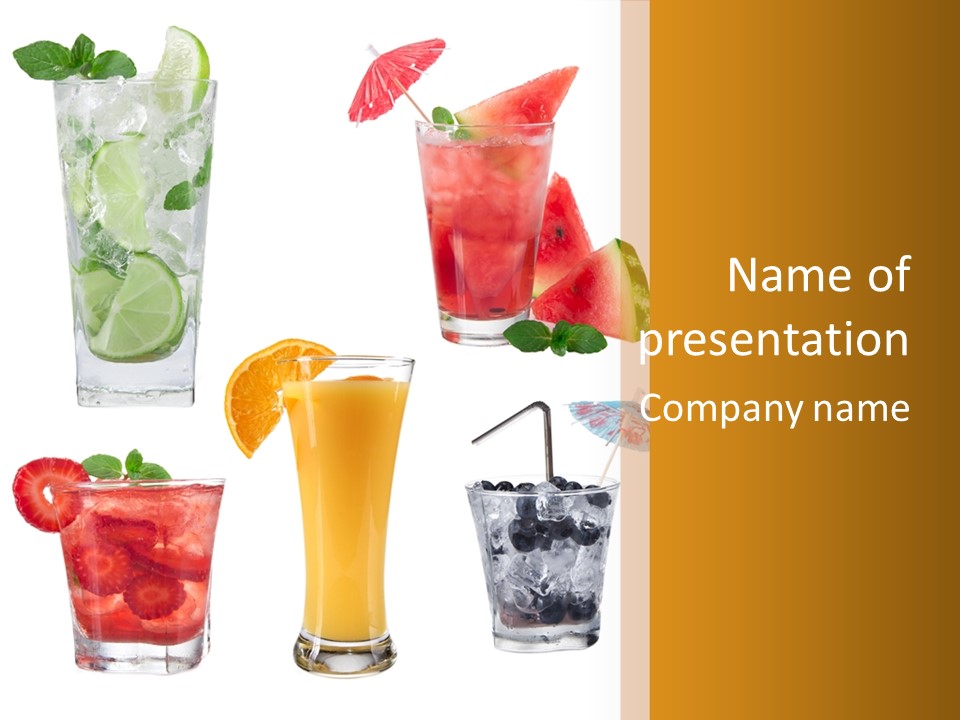 Rum Syrup Mohito PowerPoint Template