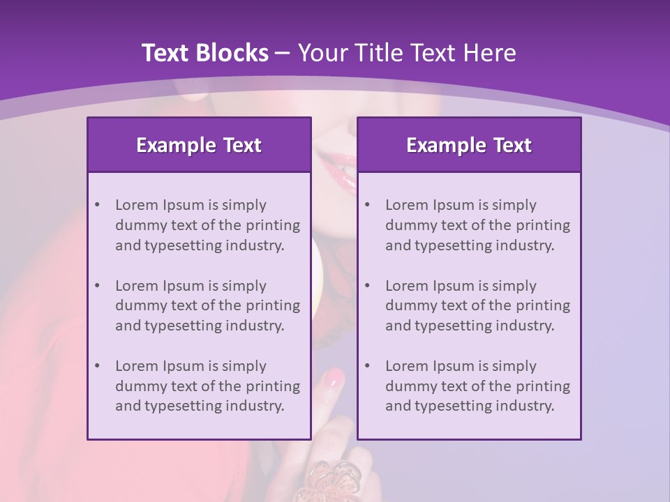 Food Happiness Beauty PowerPoint Template