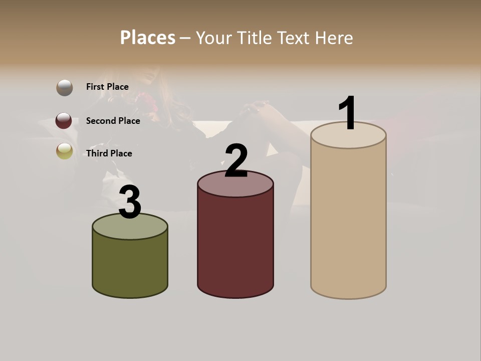 Hat Elegant Brown Eyes PowerPoint Template