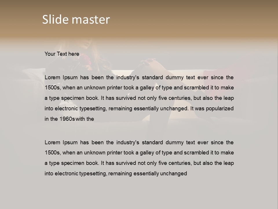 Hat Elegant Brown Eyes PowerPoint Template